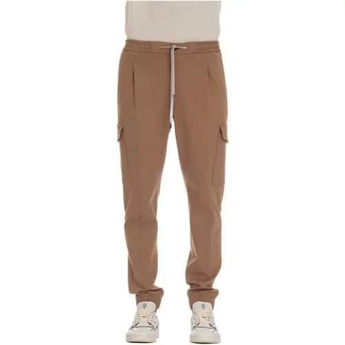 Sweatpants, male, , Size: 2XL Cargo Trousers Camel Elastic Waist - PT Torino - Modalova