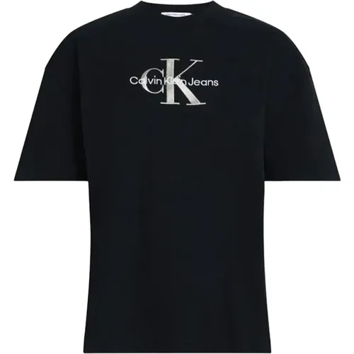 Monogram T-Shirt , female, Sizes: XS, M, XL, L - Calvin Klein Jeans - Modalova