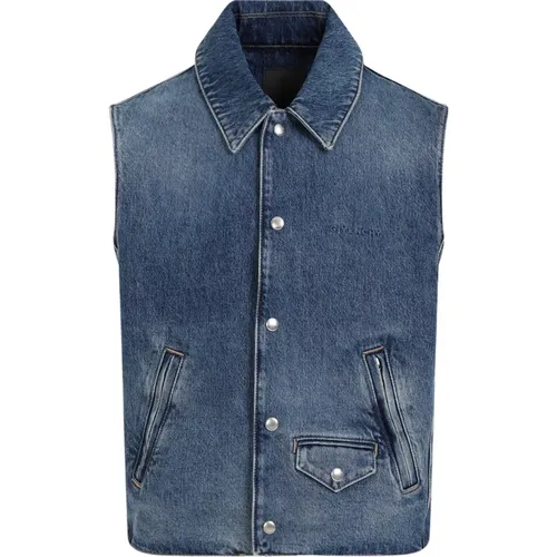 Denim Sleeveless Vest , male, Sizes: L, M - Givenchy - Modalova