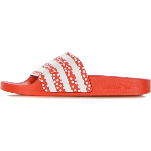 Sliders, female, , Size: 8 US Polka Dot Slippers Cloud White/ - Adidas - Modalova