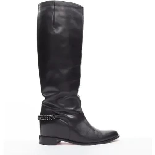 Pre-owned Leather boots , female, Sizes: 7 1/2 UK - Christian Louboutin Pre-owned - Modalova