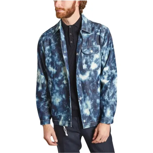 Indigo Tie & Dye Coach Jacket , male, Sizes: S - Universal Works - Modalova