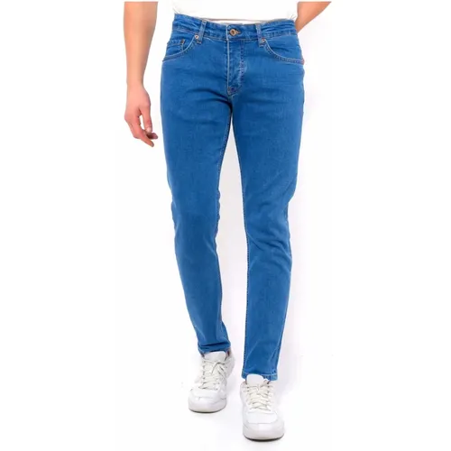 Klassische Herren Slim Fit Stretch Jeans - Dc-058 - True Rise - Modalova