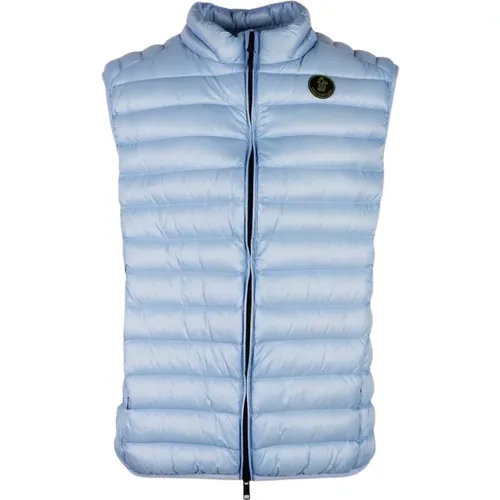 Vests, male, , Size: L Nylon Puffer Vest with Zipper Closure - Centogrammi - Modalova