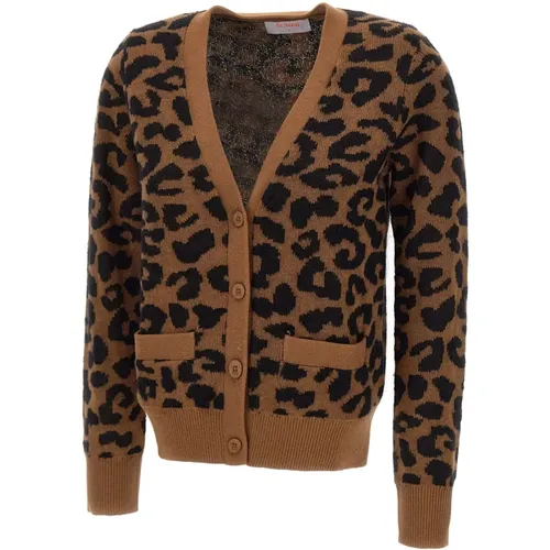 Cardigans, female, , Size: L Leopard Cardigan - Sun68 - Modalova
