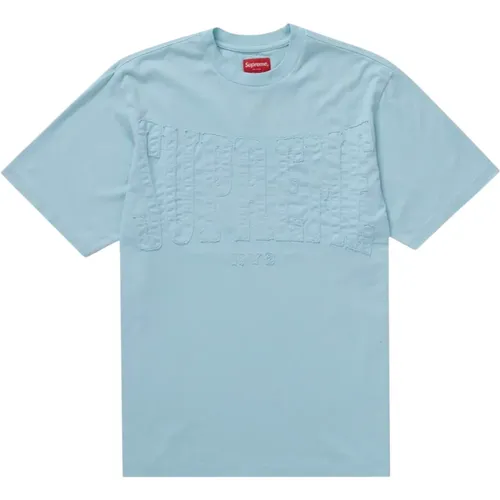 Limitierte Auflage Cutout Logo T-Shirt Hellblau - Supreme - Modalova