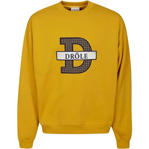Funny Tartan Sweatshirt , male, Sizes: S - Drole de Monsieur - Modalova
