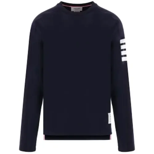 Long Sleeve T-shirt with 4bar Detail , male, Sizes: S - Thom Browne - Modalova