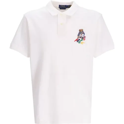 Bären-Print-Poloshirt mit kurzen Ärmeln - Polo Ralph Lauren - Modalova