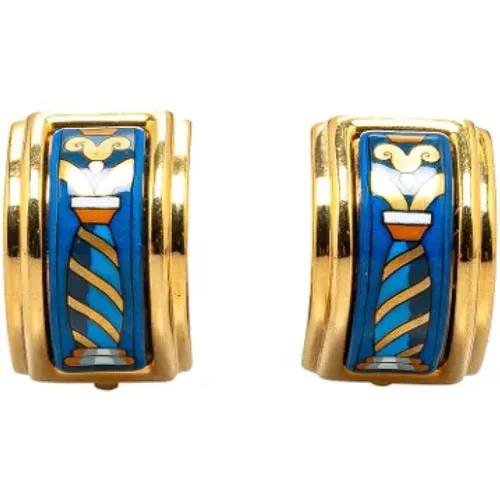 Pre-owned Jewellery, female, , Size: ONE SIZE Pre-owned Fabric earrings - Hermès Vintage - Modalova