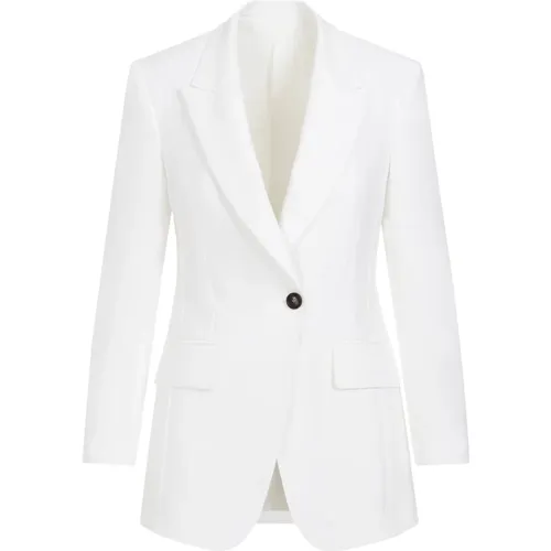 Viscose Jacket Pointed Lapels , female, Sizes: XS - BRUNELLO CUCINELLI - Modalova