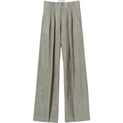 Melange Wide Leg Pants , Damen, Größe: M - PLAN C - Modalova