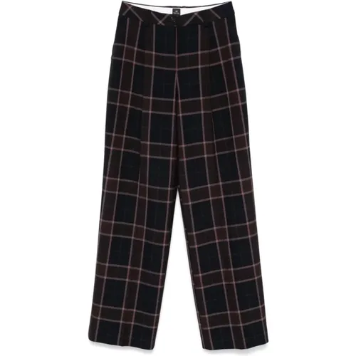 Checkered Interlock Weave Trousers , female, Sizes: 2XS, S, XS, M - Paul Smith - Modalova