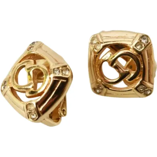 Pre-owned Jewellery, female, , Size: ONE SIZE Pre-owned Metal earrings - Dior Vintage - Modalova