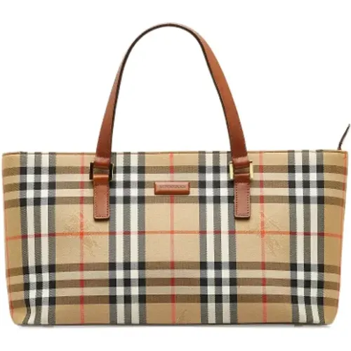 Pre-owned Tote Bags, female, , Size: ONE SIZE Pre-owned Canvas handbags - Burberry Vintage - Modalova