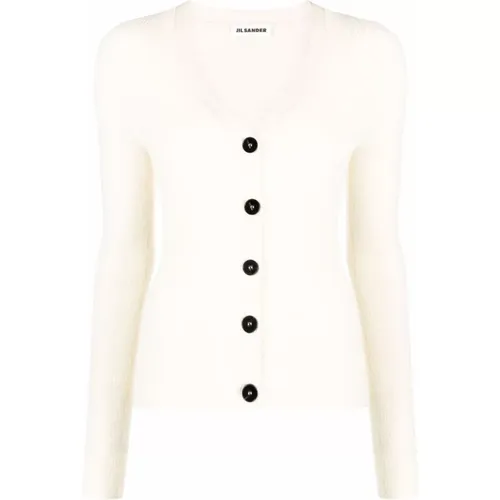 Alpaca Hair Cardigan , female, Sizes: XS, 2XS - Jil Sander - Modalova