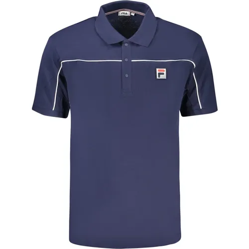 Polo Shirt Kurzarm Blau , Herren, Größe: L - Fila - Modalova