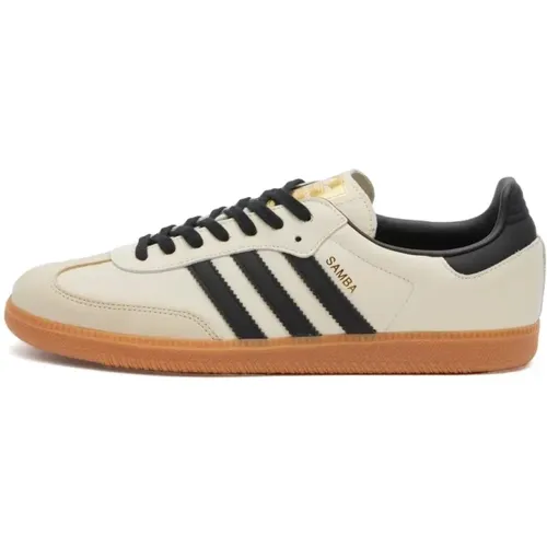 Sneakers, male, , Size: 9 US Samba OG Cream White Black Sand - Adidas - Modalova