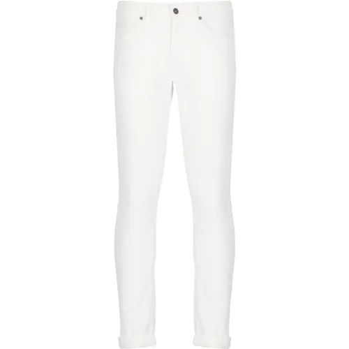 Cotton Jeans with Embroidery , male, Sizes: W33, W35 - Dondup - Modalova
