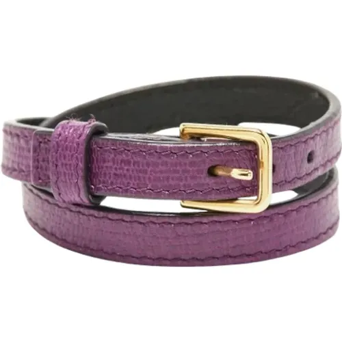 Pre-owned Leather bracelets , female, Sizes: ONE SIZE - Yves Saint Laurent Vintage - Modalova