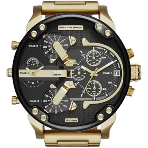Men`s SS IP Gold Watch - Dz7333 , male, Sizes: ONE SIZE - Diesel - Modalova