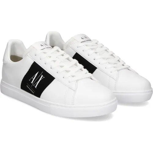 Klassischer Weißer Sneaker , Herren, Größe: 44 EU - Armani Exchange - Modalova