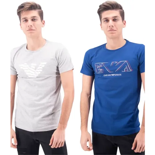 T-Shirt-Set Kurzarm mit Logodruck - Armani - Modalova