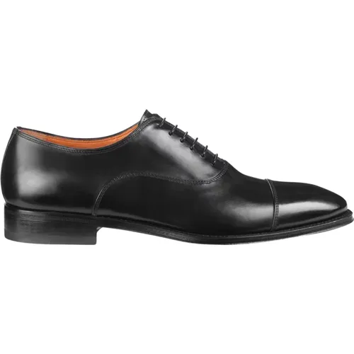 Business Shoes, male, , Size: 10 US Elegant Oxford Lace-up Shoes - Santoni - Modalova