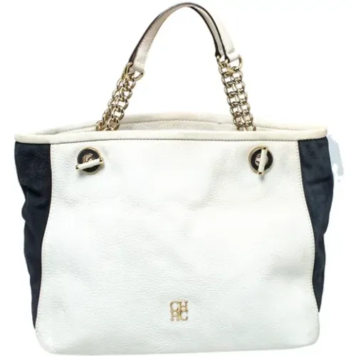 Pre-owned Tote Bags, female, , Size: ONE SIZE Pre-owned Leather handbags - Carolina Herrera Pre-owned - Modalova