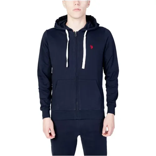 Zip-throughs, male, , Size: 2XL Hooded Cotton Sweatshirt - U.s. Polo Assn. - Modalova