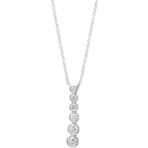 Pre-owned Jewellery, female, , Size: ONE SIZE Pre-owned Platinum necklaces - Tiffany & Co. Pre-owned - Modalova