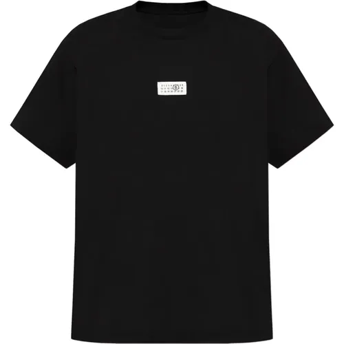 T-Shirt mit Logo , Herren, Größe: M - MM6 Maison Margiela - Modalova