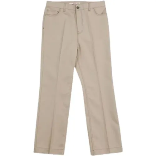 Chinos, male, , Size: M Straight fit trousers in cotton - Valentino - Modalova