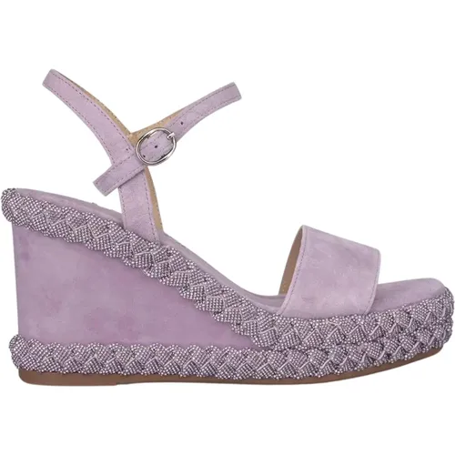 Braided Wedge Heel Sandal , female, Sizes: 4 UK, 6 UK, 7 UK, 5 UK - Alma en Pena - Modalova