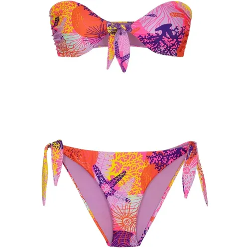 Verstellbares Knoten Bandeau Bikini Set , Damen, Größe: M - Me-Fui - Modalova