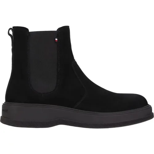 Schwarze Core Chelsea Stiefeletten , Herren, Größe: 43 EU - Tommy Hilfiger - Modalova