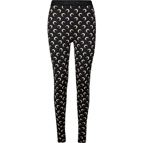 Moon Printed Stirrup Leggings , female, Sizes: S - Marine Serre - Modalova