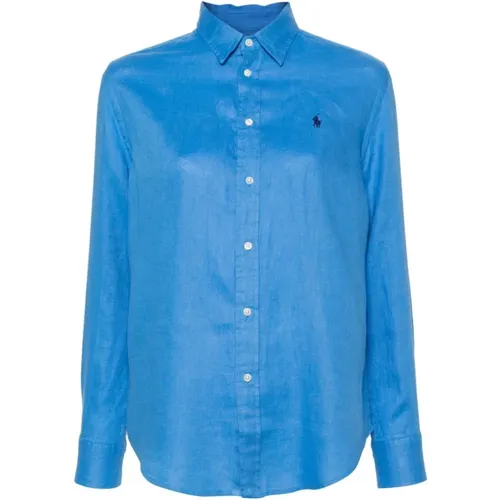 Blaue Polo Shirts , Damen, Größe: L - Ralph Lauren - Modalova