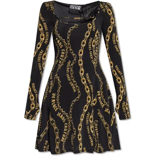 Kleid mit einem Muster , Damen, Größe: 2XS - Versace Jeans Couture - Modalova