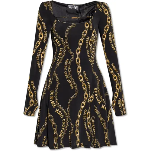 Kleid mit einem Muster , Damen, Größe: M - Versace Jeans Couture - Modalova