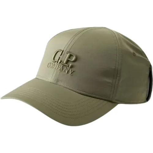 Caps, unisex, , Size: ONE SIZE Panelled Logo Cap in Bronze - C.P. Company - Modalova