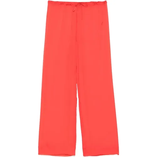 Straight Trousers, female, , Size: L Brick Drawstring Wool Pants - Paloma Wool - Modalova
