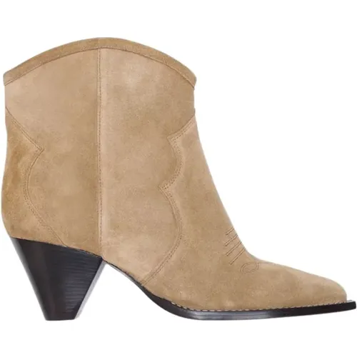 Cowboy Boots-Style Schwarze Bestickte Stiefeletten , Damen, Größe: 38 EU - Isabel Marant Étoile - Modalova