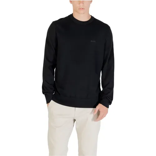 Round-neck Knitwear, male, , Size: 2XL Men's Sweater with Fine Knit Design - HUGO - Modalova