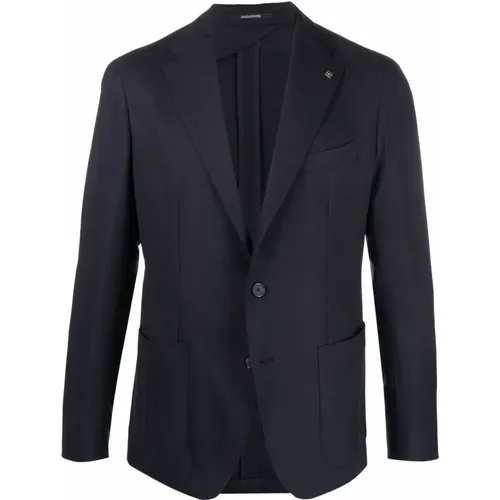 Dark Single-Breasted Jacket , male, Sizes: 4XL - Tagliatore - Modalova