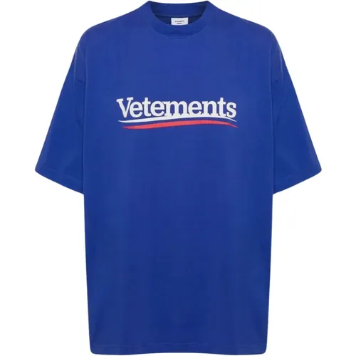 Logo Campaign T-Shirt , male, Sizes: S, M, L - Vetements - Modalova