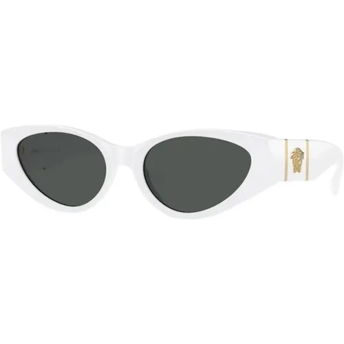 Stylische Sonnenbrille in Dunkelgrau , unisex, Größe: 55 MM - Versace - Modalova
