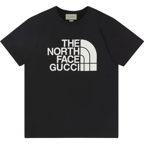 Limitierte Auflage Baumwoll-T-Shirt Schwarz/Weiß - Gucci - Modalova