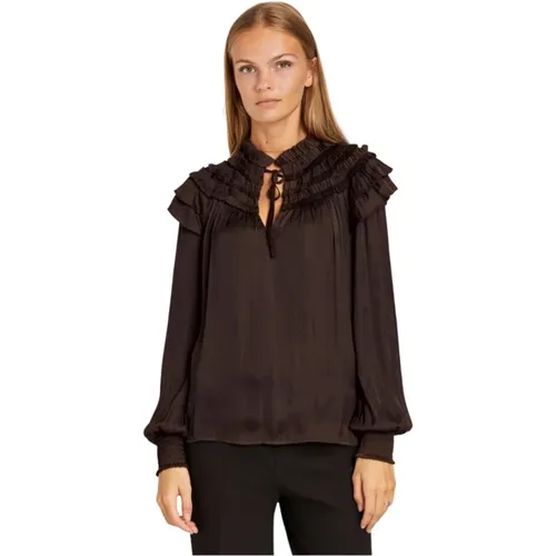 Flori Blouse with Lovely Details , female, Sizes: M, L, XS - RUE de Femme - Modalova