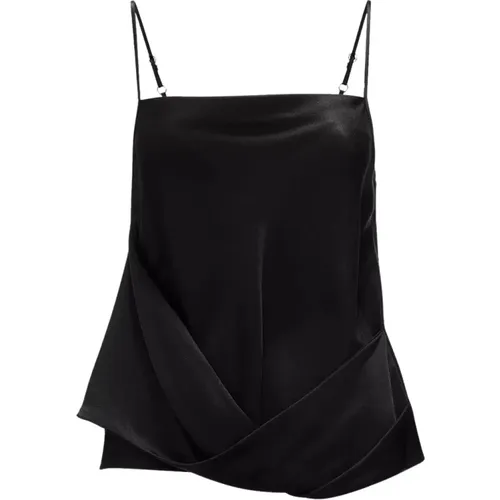 Sleeveless Tops, female, , Size: 2XS Strappy Top with Cowl Neck - JW Anderson - Modalova